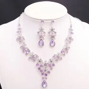 Diamond Cut Floral Necklace